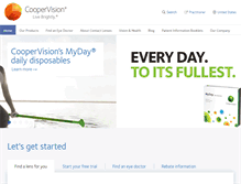 Tablet Screenshot of coopervision.com
